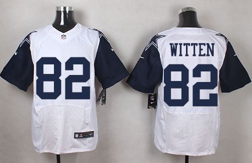 Nike Cowboys #82 Jason Witten White Men's Stitched NFL Elite Rush Jersey